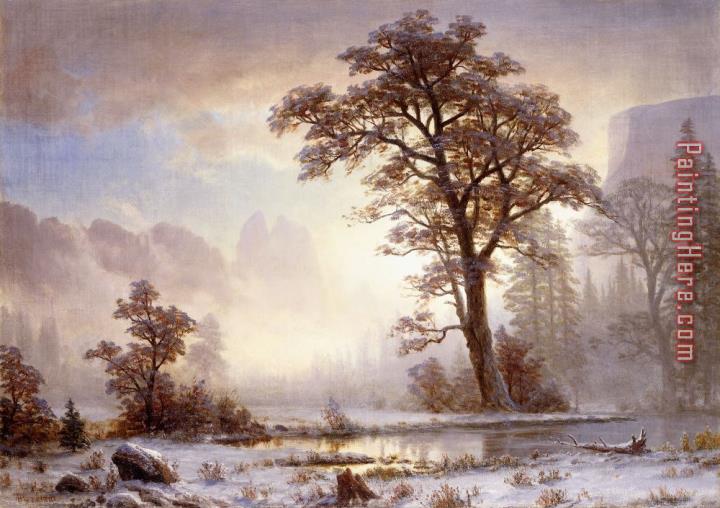 Albert Bierstadt Valley Of The Yosemite Snow Fall